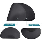 BarberPub 3 x 5 Feet Salon Floor Mat Anti Fatigue Barber Shop Chair Floor Mat for Hair Stylist Semicircle 1/2'' Thick 0020 (Black)