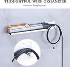 Hair Iron Holder Wall Mounted Curling Iron Holder Metal Hair Tool Organizer for Curling Wands Accessories Adhesive Hair Dryer Holder Straighteners Holder for Bathroom Barber Shops Vanity (Sliver)