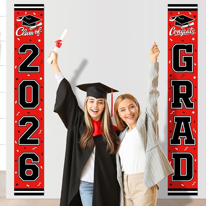 2026 Graduation Decorations, Congrats Grad Banner Backdrop - Image 5