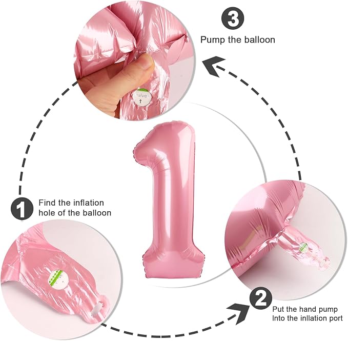 Number 3 Balloons 40 Inch for 3 33 Birthday Party Decorations, Pastel Pink | - Image 6