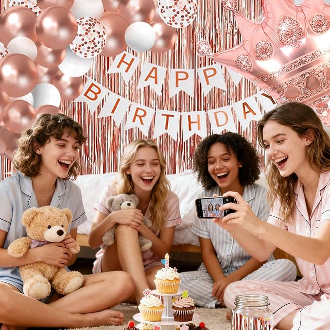 Rose Gold Birthday Party Decorations - Image 5
