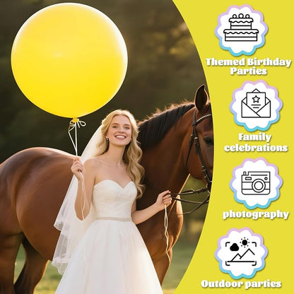 Yellow Big Balloons 32pcs, 18 Inch Large Latex Giant Heavy Duty Balloons - Image 5