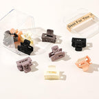 Small Claw Hair Clips for Women Girls - Mini Hair Clips Rectangle Tiny Claw Clips for Thin Hair Strong Hold Cute Jaw Clip Nonslip Hair Styling Accessories with Box