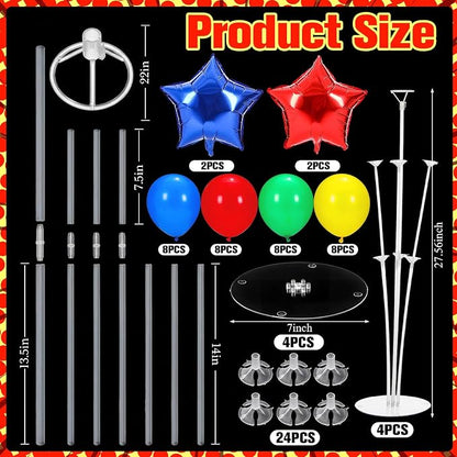 4 Sets 40'' Hero Tabletop Balloon Stand Kit - Image 2