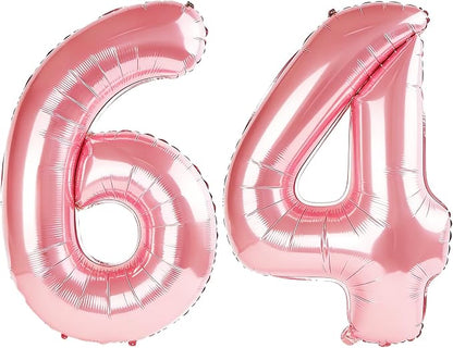 40 Inch Number 64 Balloons for 64th Birthday Party Decorations, 0-100 Jewelry by FOBELEC