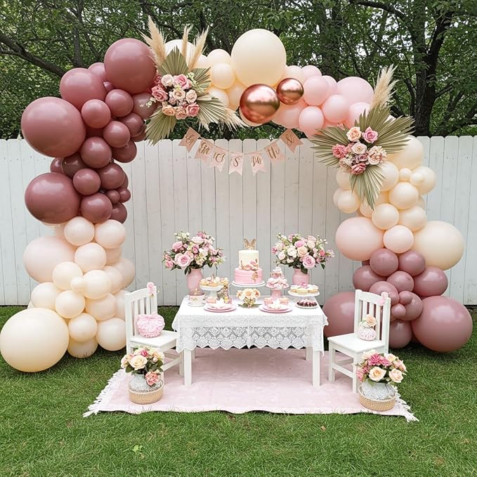 Dusty Pink Balloon Garland Arch Kit - Image 6