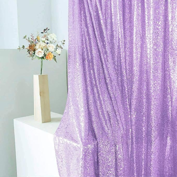 Eternal Beauty Lavender 3mm Sequin Backdrop 10x10 Ft - Image 5