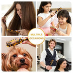 Large Wide Tooth Hair Comb, LADYAMZ [Tortoise Shell] Cellulose Acetate Round Tooth Comb for Straight/Curly Hair,Short/Long Hair Women Men or Kids, Easy Detangling Wet or Dry, Anti-static (Brown)
