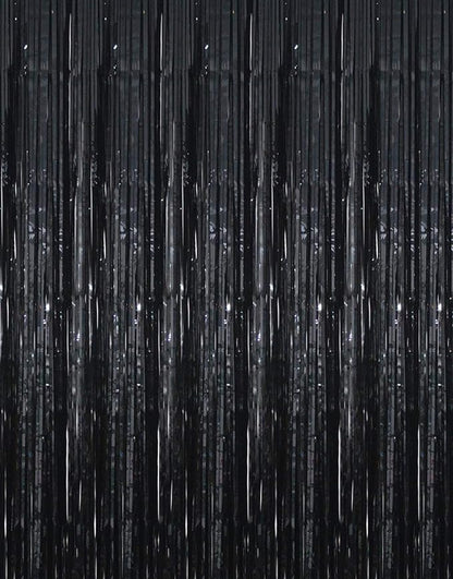 GOER 3.2 ft x 9.8 ft Black Photo Backdrop Party Streamers by GOER