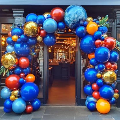 RUBFAC Blue Balloons Different Sizes Dark Blue Balloon Arch Kit 129pcs | - Image 7