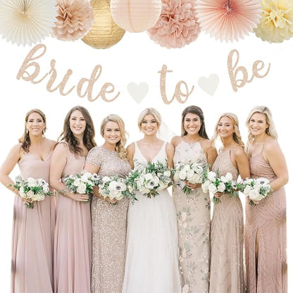Champagne-Gold Beige Fall Bridal-Shower Party-Decorations - Image 7
