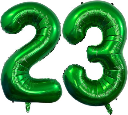 Dark Green 23 Number Balloons, 40 Inch Giant Number 23 Balloons Foil Mylar by Lovoir