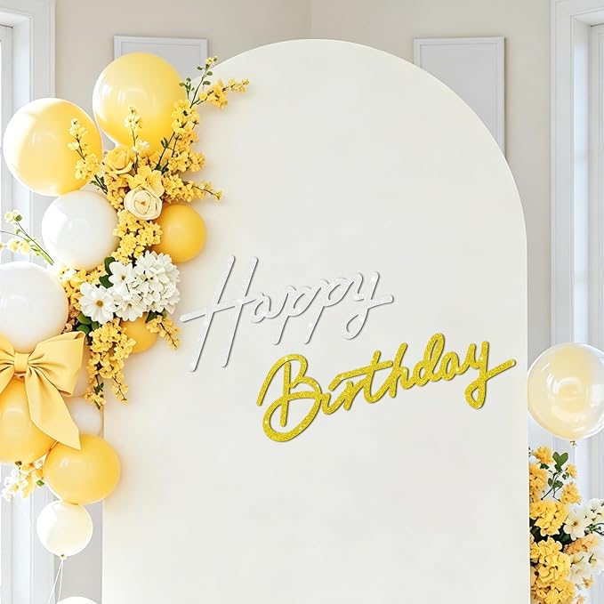TONIFUL Happy Birthday Sign for Backdrop - Image 6