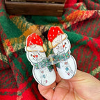 Christmas Hair Clips for Women, Funny Snowman Hair Claw Clips with Red Hat Scarf Hair Jaw Clips Cute Winter Christmas Hair Barrettes Non-slip Strong Hold Xmas Hair Accessories for Thick Thin Hair