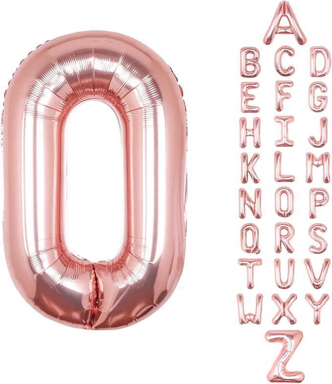 Letter Balloons Rose Gold 40 Inch O Large Big Foil Mylar Balloon | by Unknown