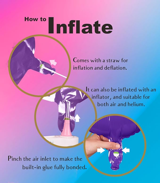 RainbowQ Purple 2 Balloon Number 40 Inch 0-40 Foil Large Balloons | Big Mylar 2 - Image 3