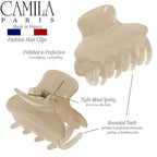 Camila Paris CP3555 French Hair Clip for Women, Small, Nude 1.5 Inch Girls Hair Claw Clips Jaw Fashion Durable Styling Hair Accessories for Women, Strong Hold No Slip Grip, Made in France