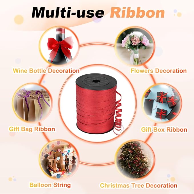 PATIKIL Glitter Curling Ribbon 500yds x 1/5" Plastic Balloon String Ribbon | - Image 6