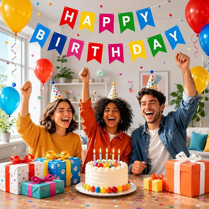 Colorful Happy Birthday Banner Sign - Image 8