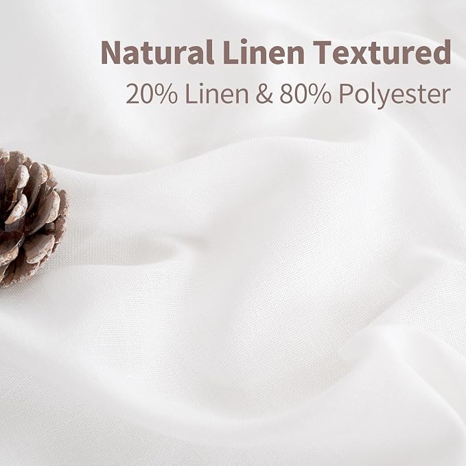 YoungsTex Linen Semi Sheer Curtains 63 Inches Length - Image 4