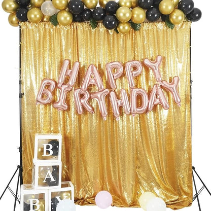 Gold Sequin Backdrop 10FTx10FT NO See-Through Photobooth Backdrop Curtains - Image 7