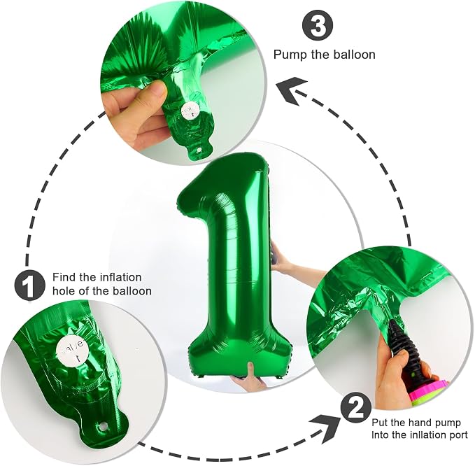 60 Balloons Number for 60th Birthday Decorations Women Men, Dark Green | 40In - Image 5