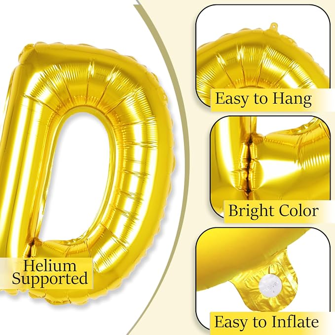 Gold Not 40 Yet Banner, 16 in letter NOT 40 YET Balloons 39th Birthday - Image 3