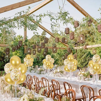 TONIFUL 6 Set Gold Balloon Stand Balloon Centerpieces - Image 5