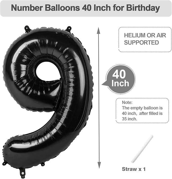 Number Foil Balloons 40 Inch 8 Balloon - Image 5