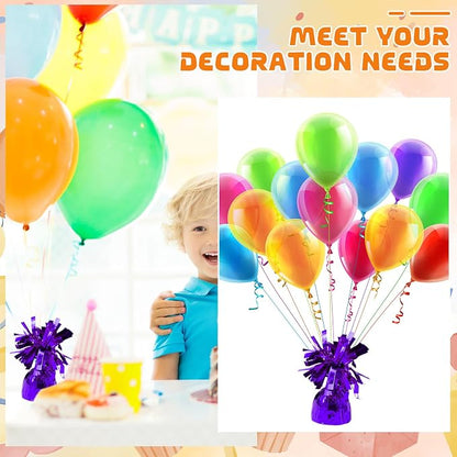 6 Pack Purple Balloon Weights Metallic Holder Anchors Balloon Holder Weights - Image 4