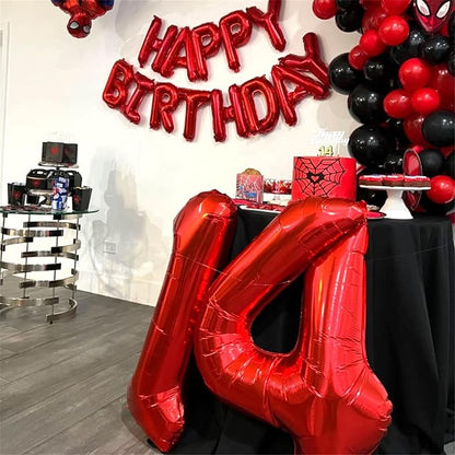 Red Number Balloons, 40 Inch 0-9 Set Number Balloons - Image 4