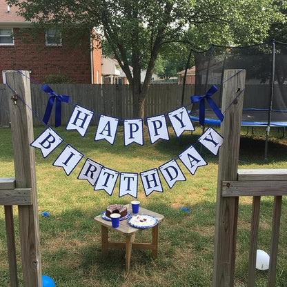 Navy Blue Happy Birthday Banner - Image 4