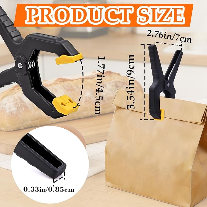 18 Pack Spring Clamps for Woodworking & Balloon Decor, 3.5inch Plastic Clips - Image 2