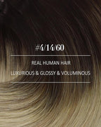 YoungSee 135G Clip in Human Hair Extension Ombre Real Hair Extension Clip in Human Hair Medium Brown Ombre Golden Blonde Mix Platinum Blonde Balayage Real Human Hair Extensions Clip ins 18Inch 7Pcs