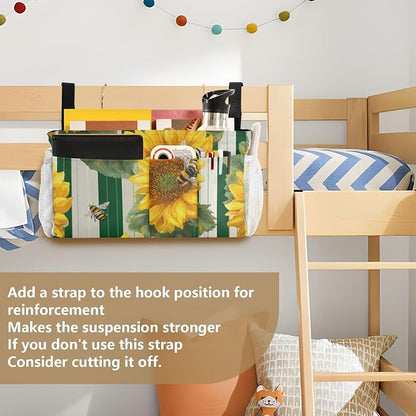 Bedside Caddy Metal Frame Hanging Organizer Bunk Bed Dorm Accessories Hook And - Image 6