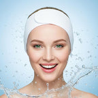 30 Pack Spa Headbands, Adjustable Terry Cloth Hair Wrap for Women, Facial Makeup Shower Sports Headband White