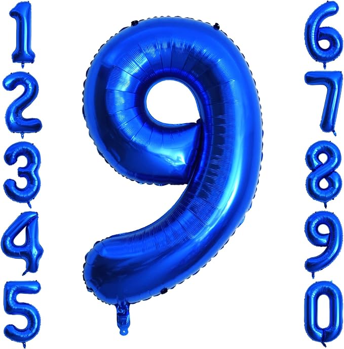 Navy Blue Number 9 Balloon 40 Inch, Foil Digit by Unknown