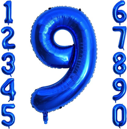 Navy Blue Number 9 Balloon 40 Inch, Foil Digit by Unknown