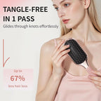MELBANG Paddle Hair Brush（Soft Bristles） – Pink Hair Brush for Women & Men, Adults & Kids, Ideal for Thin, Damaged Hair, Wet & Dry Use, Detangling & Smoothing Brush