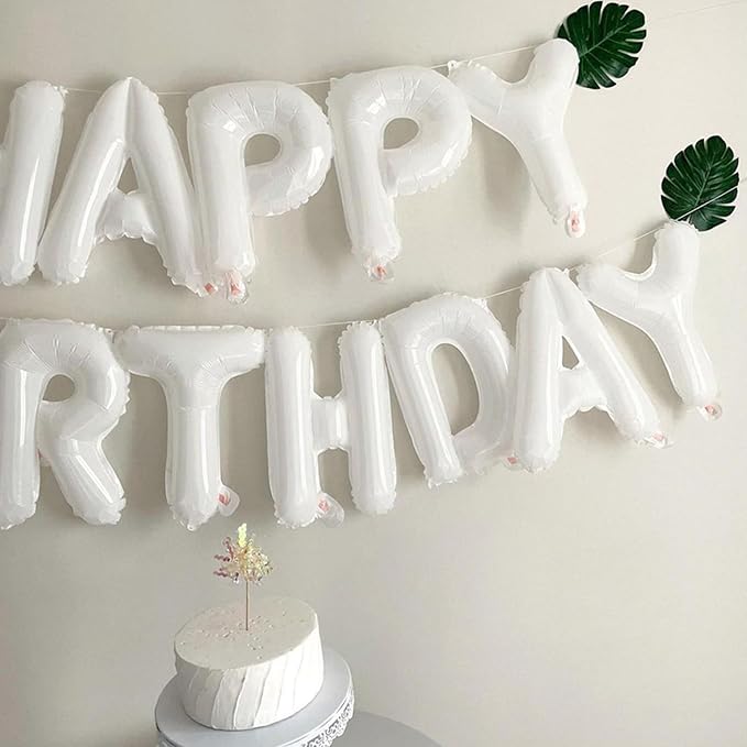 CANREVEL Happy Birthday Banner Decorations + Sign Balloons, - Image 4