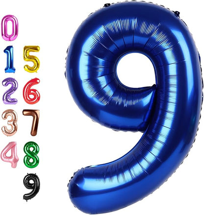 Number Balloons Blue 9 Balloon 40 inch by Enyeopd