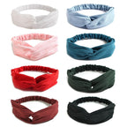 Elastic Knotted Headbands for Women Cloth Head Hair Bands for Women's Hair Non Slip Boho Wrap Twisted Hair Accessories