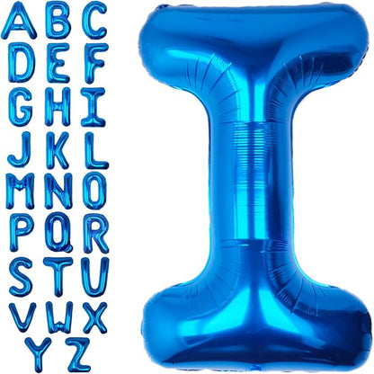40 Inch Blue Letter I Balloon Big Foil Helium Letter Balloons A-Z | Giant Large by SULALABOO