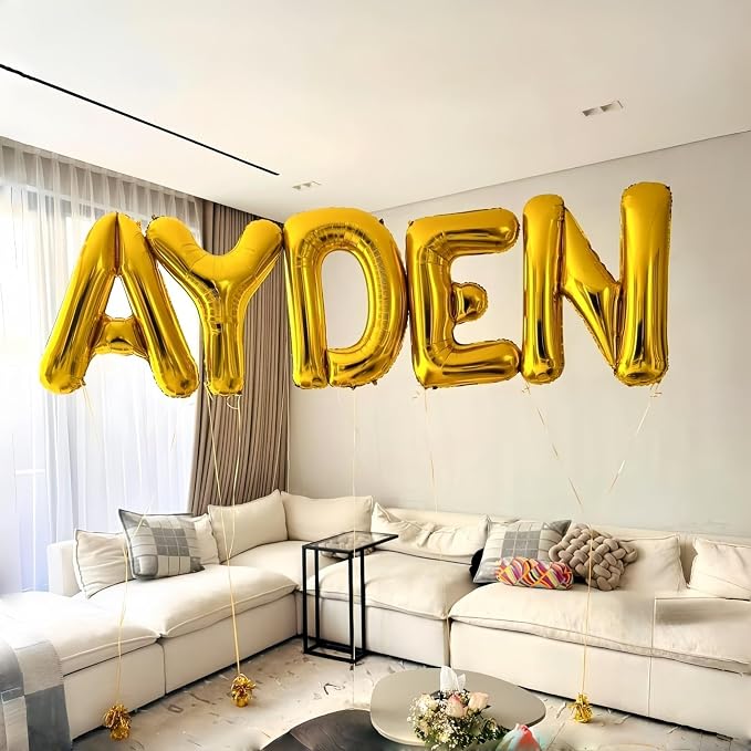 Big Alphabet J Foil Letter Balloons 40 Inch Self Inflating Name Balloon Decor - Image 6