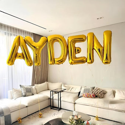 Big Alphabet J Foil Letter Balloons 40 Inch Self Inflating Name Balloon Decor - Image 6
