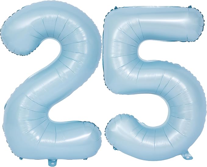 40 In Matte Blue Number Balloons Helium Foil Mylar Balloon Party Digital 25 | by Exquisitehighqualitypartydecorationstomeetyoureveryneed%EF%BC%81