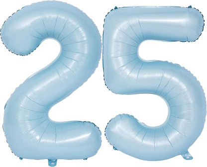 40 In Matte Blue Number Balloons Helium Foil Mylar Balloon Party Digital 25 | by Exquisitehighqualitypartydecorationstomeetyoureveryneed%EF%BC%81