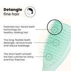 Tangle Teezer Fine & Fragile Ultimate Detangler Brush, Detangles & Reduces Breakage, Travel-Size Mini Hair Brush, Mint