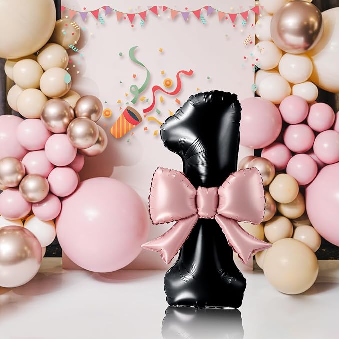 40 Inch Black Number 1 Balloon - Image 5