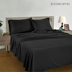 Lane Linen 100% Organic Cotton Black Pillow Cases - Set of 2 - 20"x26"